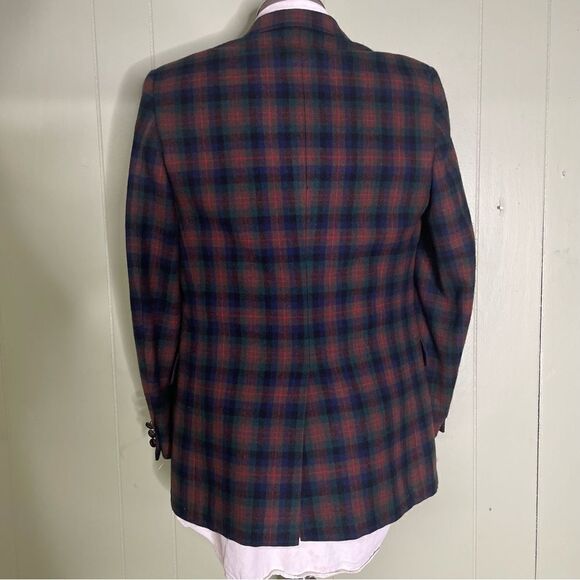Pendleton Vintage Woolen Mills Virgin Wool Tartan Plaid Check Blazer‎ 38R - Picture 3 of 14